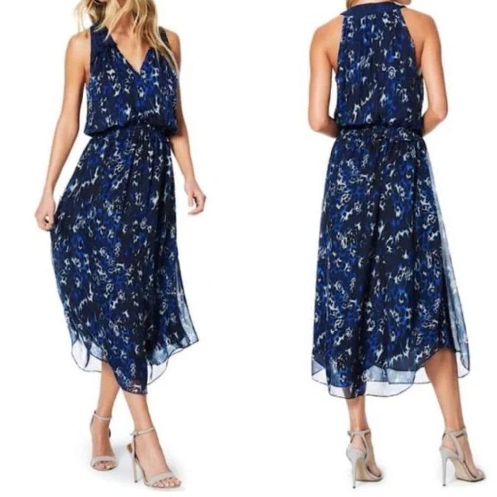 Ramy Brook Silk Animal Print Midi Dress Size Small